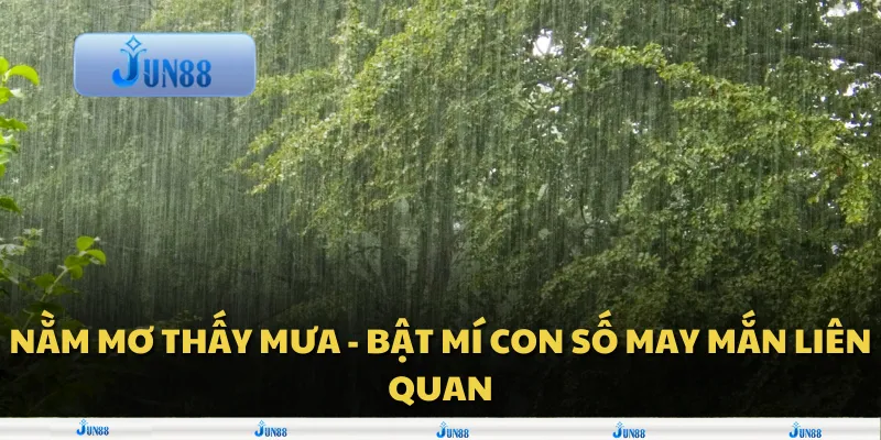 Nằm mơ thấy mưa - Bật mí con số may mắn liên quan